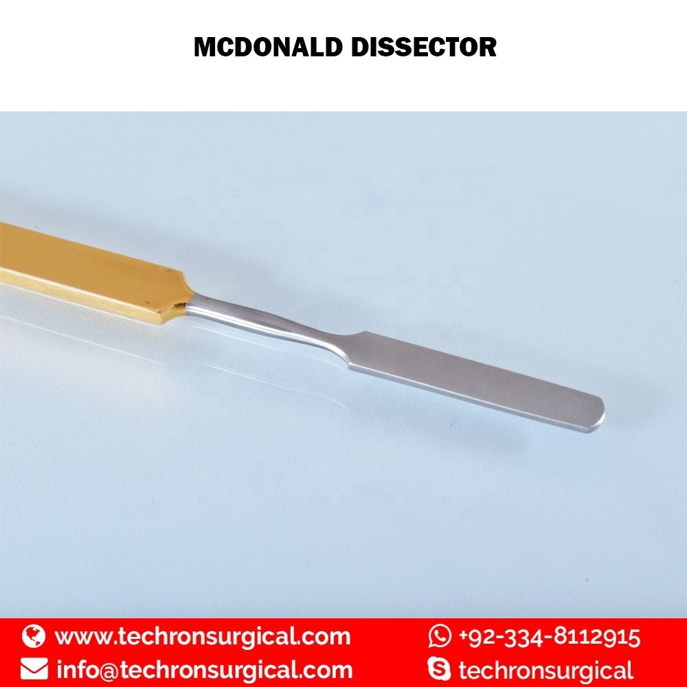 High Quality Gold Plated Double End Blunt/Blunt McDonald Elevator/Dissector