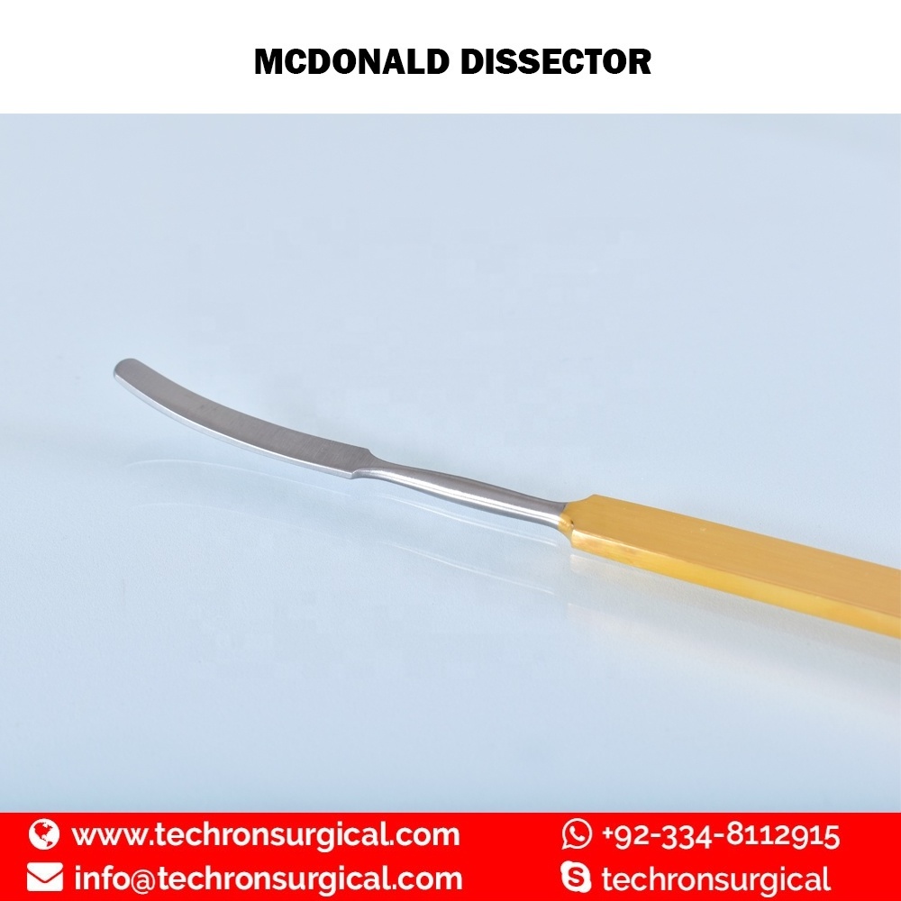 High Quality Gold Plated Double End Blunt/Blunt McDonald Elevator/Dissector