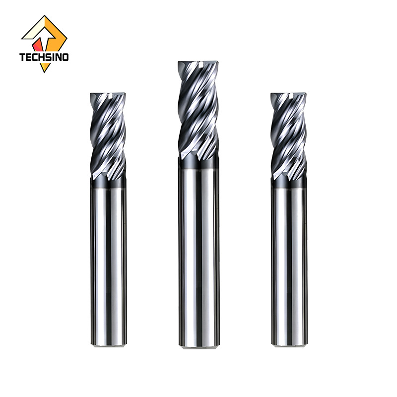 4-Flute End Mill Cutter with Square Shoulder CNC Cutting Tools  hss eps eva ball end mill Micro Grain Carbide End Mill