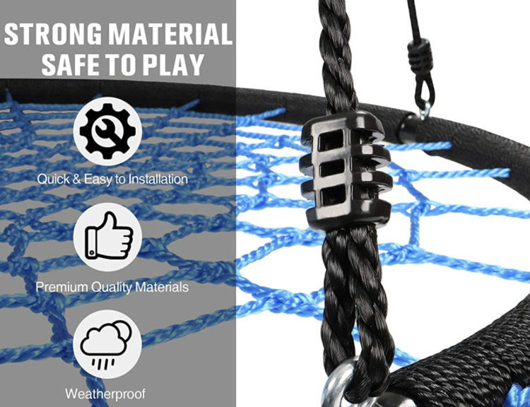 Great Capacity Round Saucer Rope Garden Playground Outdoor Web Nest Swing Net Hanging Spider Web Outdoor Tree Swing