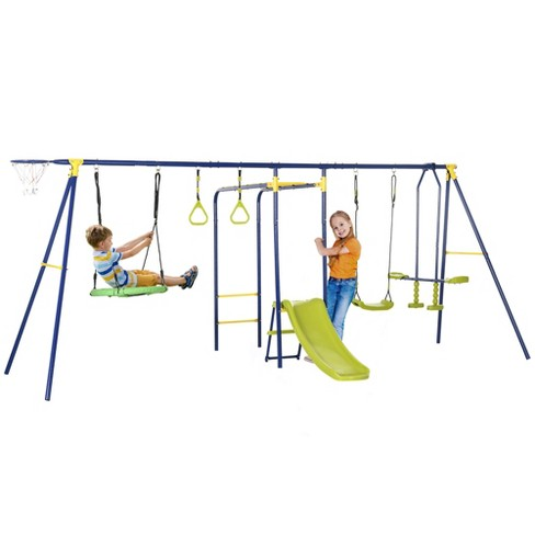 New Design Game Metal Swing Set Playground Baby Outdoor Latest Swing And Slides Sets Kids Swing Set Outdoor