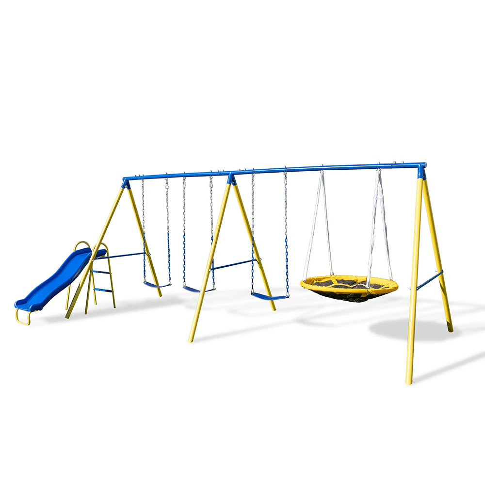 New Design Game Metal Swing Set Playground Baby Outdoor Latest Swing And Slides Sets Kids Swing Set Outdoor