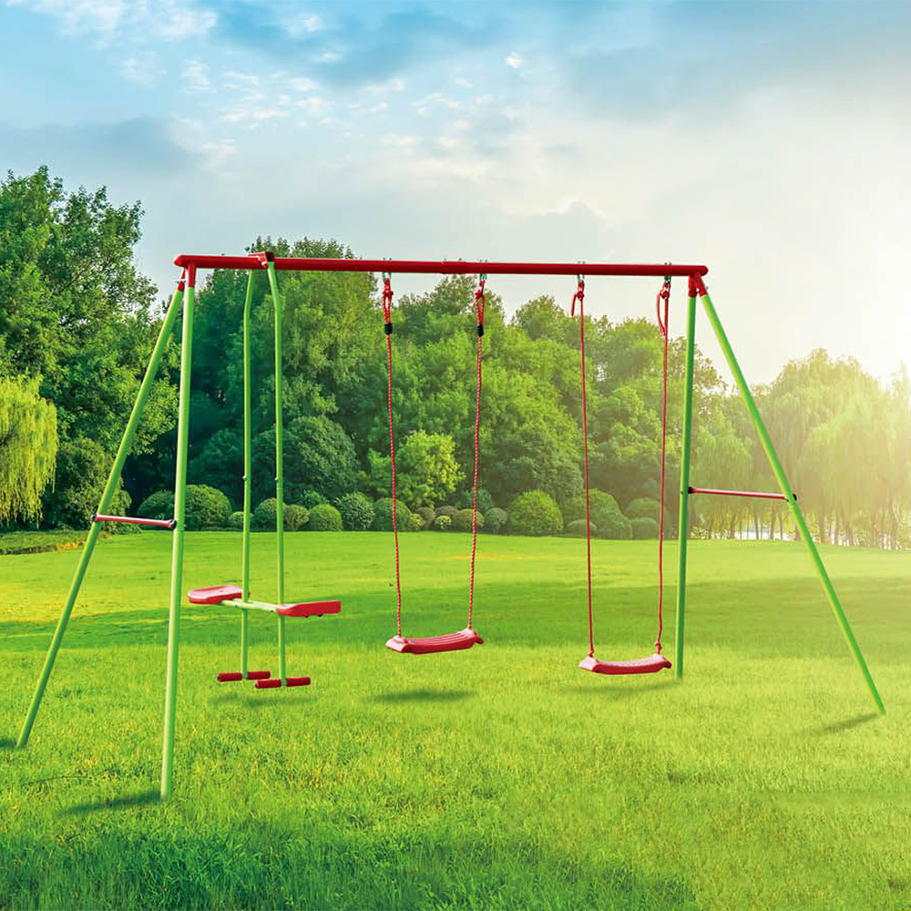 New Design Game Metal Swing Set Playground Baby Outdoor Latest Swing And Slides Sets Kids Swing Set Outdoor