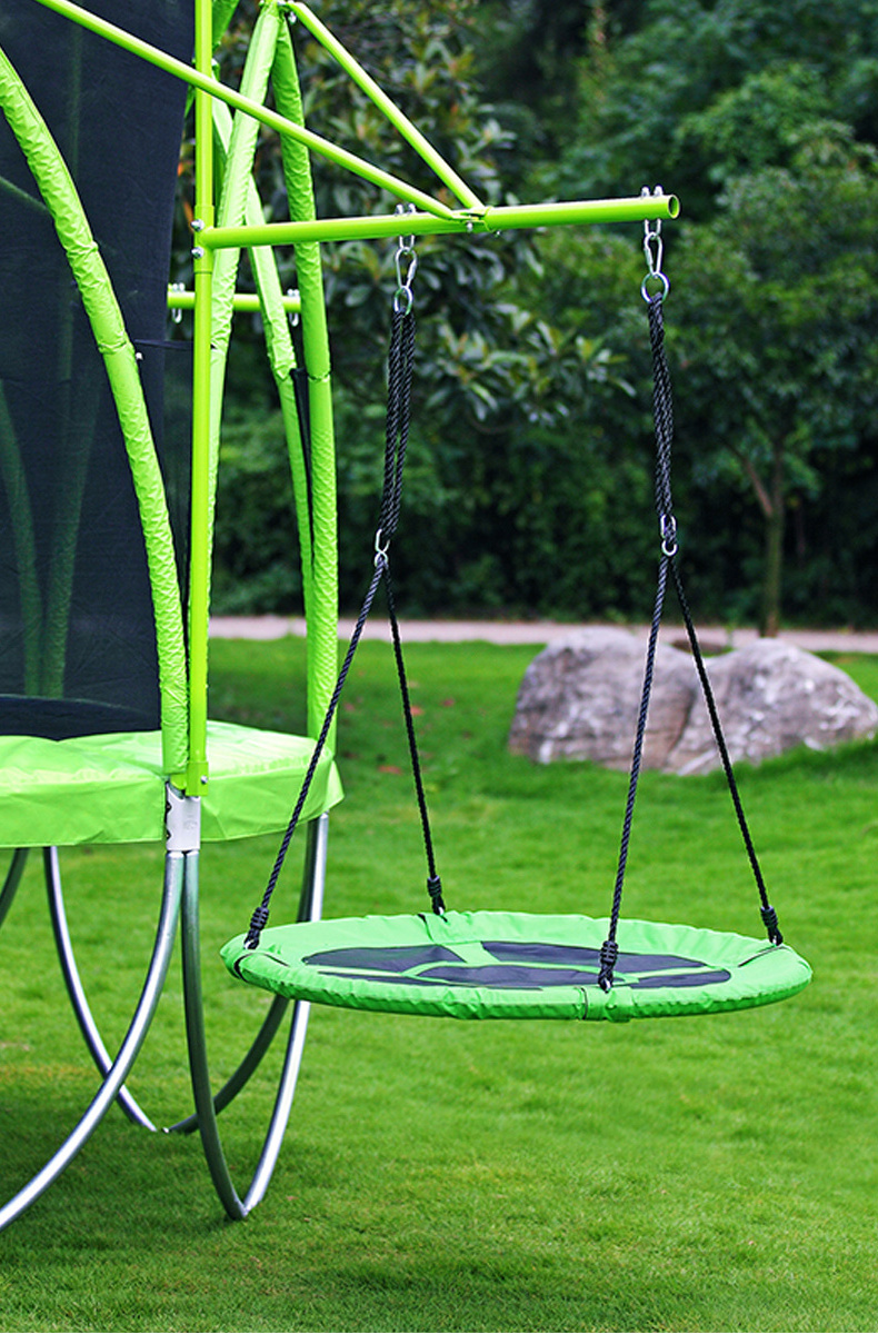 Newly Designed Trampoline Park 10-12 People Garden Trampoline Outdoor Kids 15ft Trampoline Tent With Slide Climbing And Swing