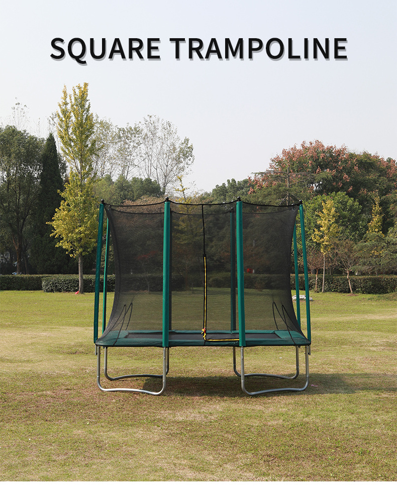 10x10 16x16 10x17ft Stable Strong Kids And Adult Large Rectangle Trampoline Outdoor Square Trampolines With Enclosed Net