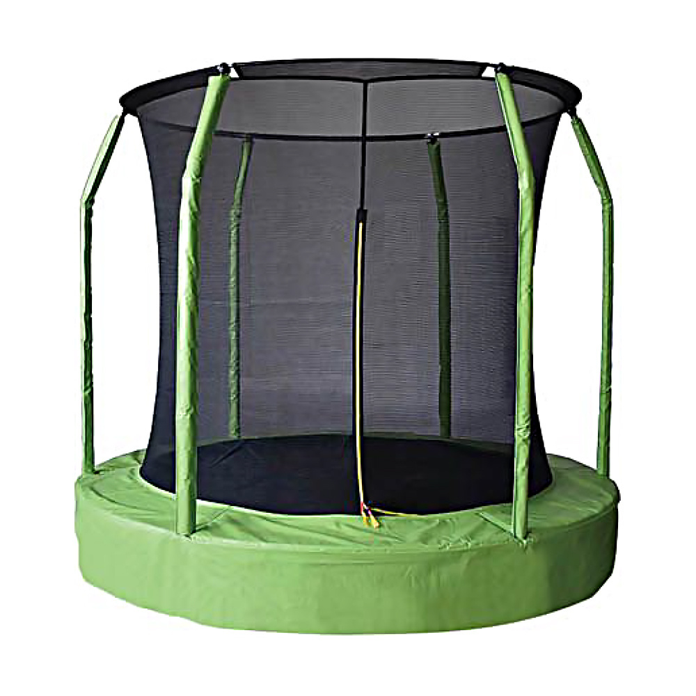 Unisex 7ft Slide Jumping Fitness Mini Kids Soft Play Professional Trampoline Bungee Jump In Ground Trampoline With Slide