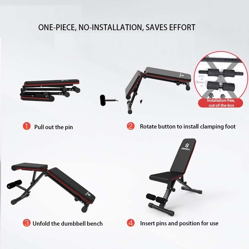 Full Bodys Workout Adjustable Strength Training Bench Weight Lifting Adjustable Gym Weight Benches & Racks With Fast Folding