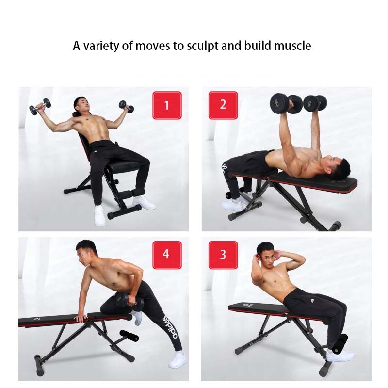 Full Bodys Workout Adjustable Strength Training Bench Weight Lifting Adjustable Gym Weight Benches & Racks With Fast Folding