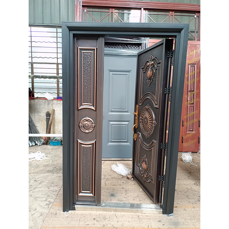 TECHTOP China Supplier Customized Zinc Alloy Security Steel Doors Semi Cast Aluminum Door With Sound Proof