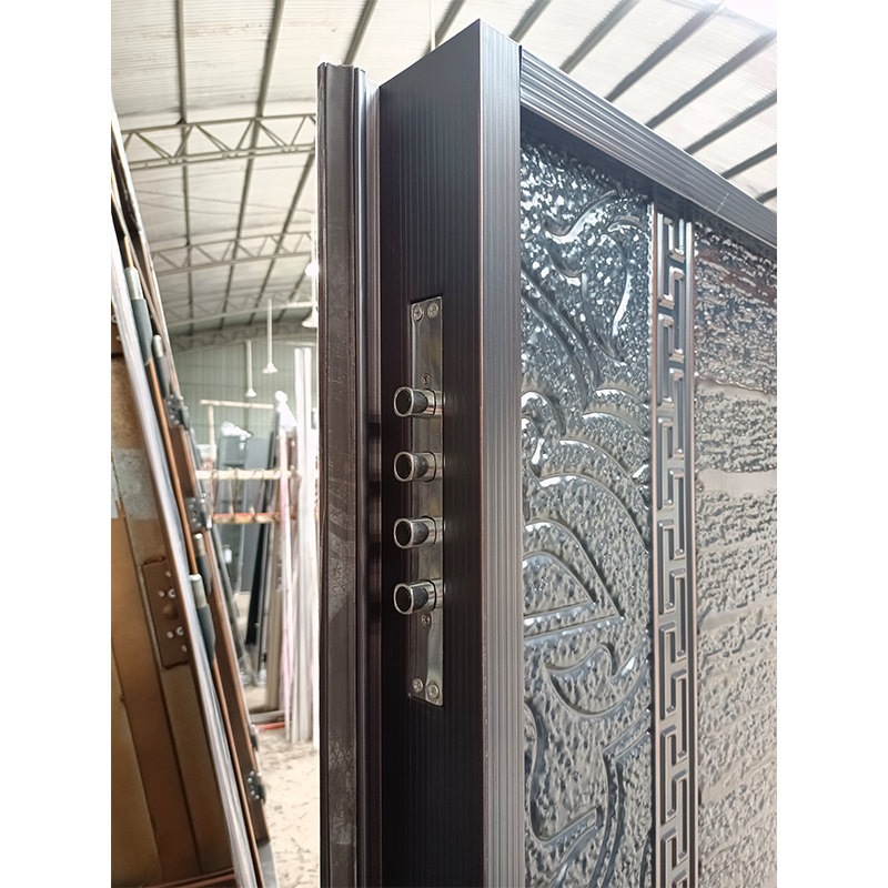 TECHTOP China Supplier Customized Zinc Alloy Security Steel Doors Semi Cast Aluminum Door With Sound Proof