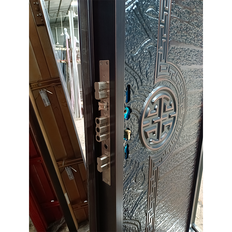 TECHTOP China Supplier Customized Zinc Alloy Security Steel Doors Semi Cast Aluminum Door With Sound Proof