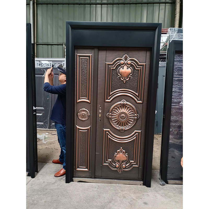 TECHTOP China Supplier Customized Zinc Alloy Security Steel Doors Semi Cast Aluminum Door With Sound Proof