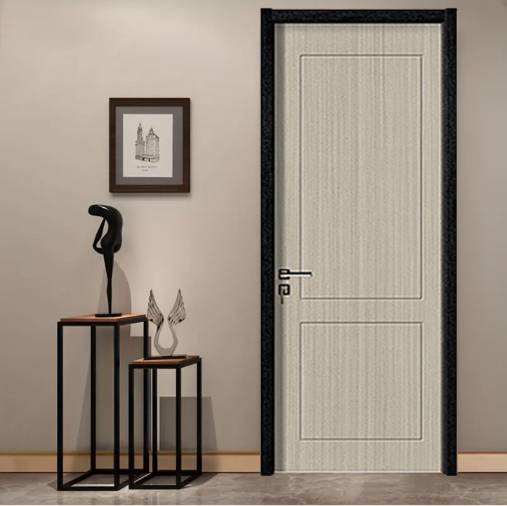 TECHTOP Solid WPC/PVC Exterior High Quality Composite Wood-plastic Door Set With Sturdy Handle Design Brings For House/Bedroom