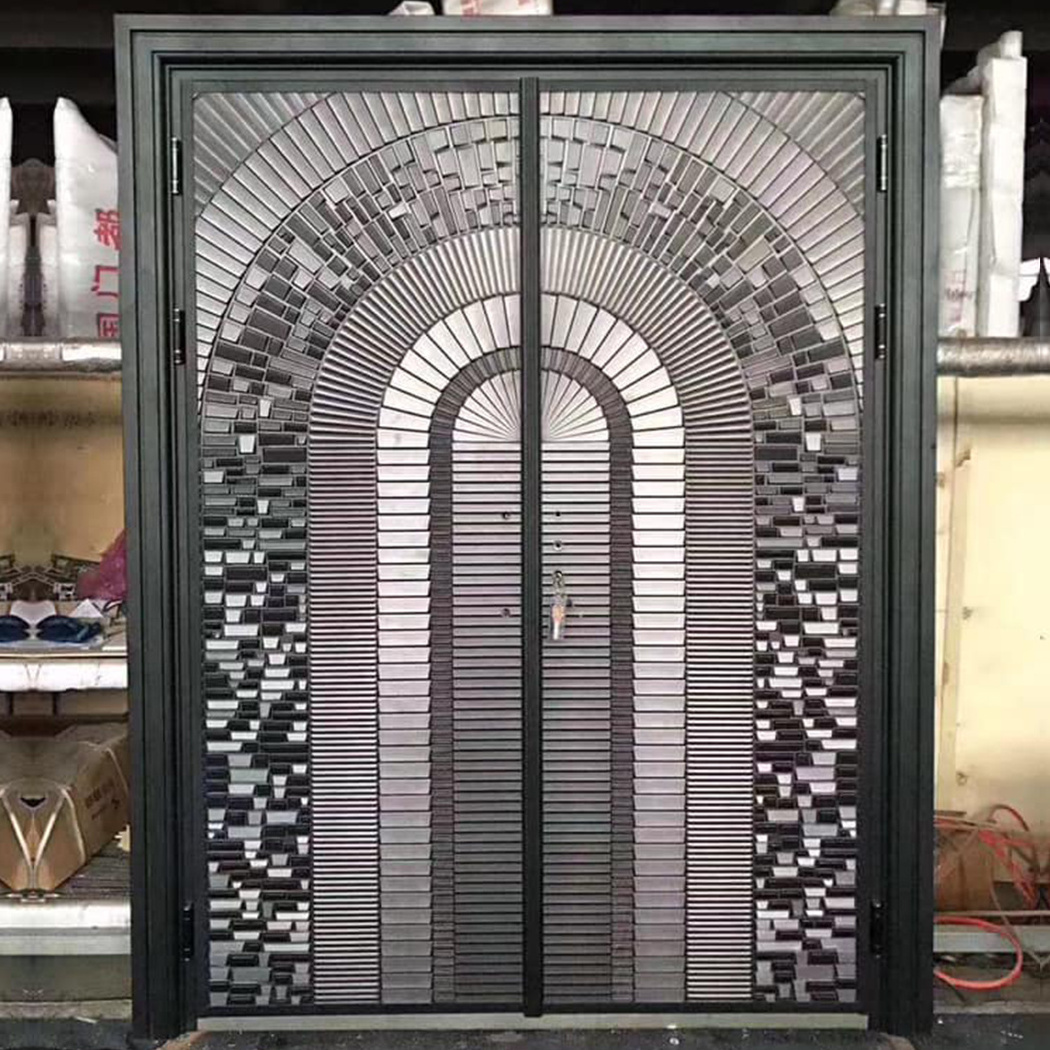 TECHTOP cast aluminum door  customized luxury door  expensive front villa door