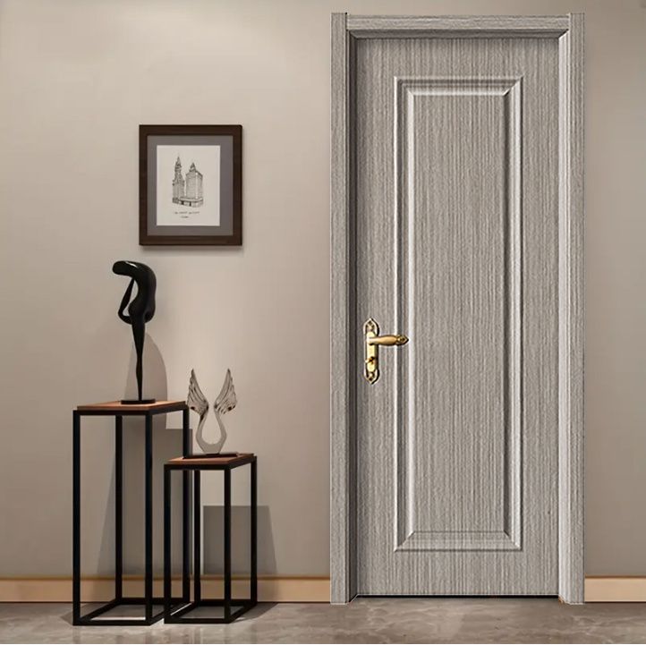 TECHTOP Solid WPC/PVC Exterior High Quality Composite Wood-plastic Door Set With Sturdy Handle Design Brings For House/Bedroom