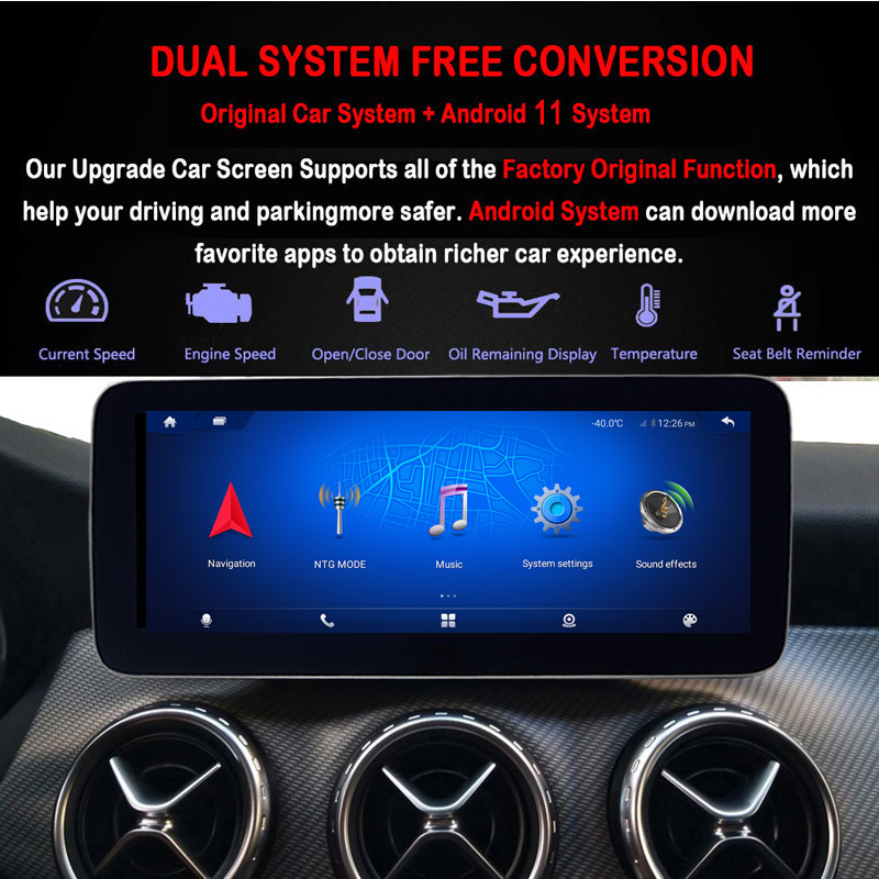 6G RAM 128 ROM 12.3Inch Android Screen Navigator For Mercedes W176 W204 W212 W218 A207 C207 W207 X204 W447 NTG4.0 4.5 5.0 5.5