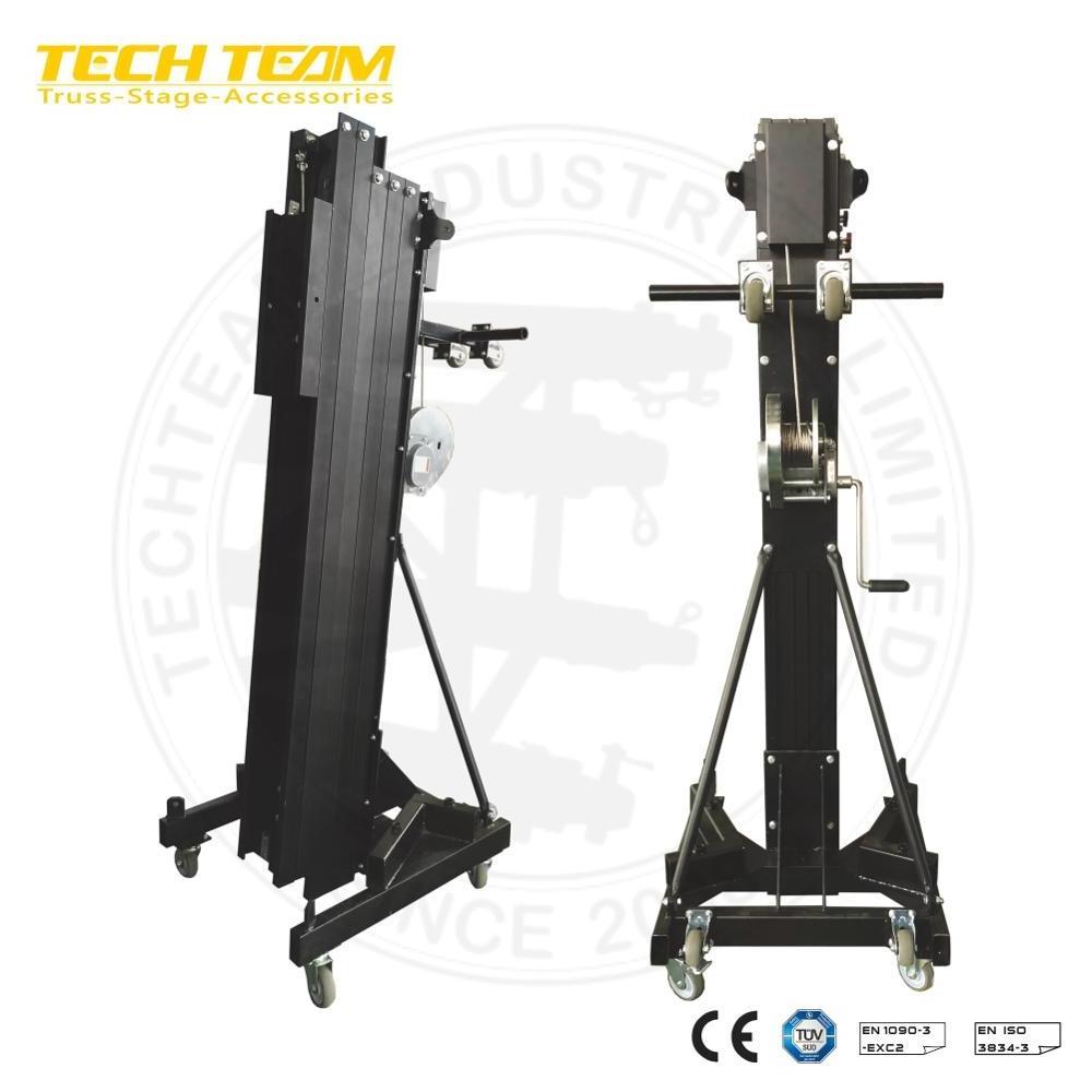 6.5M Load 350kg Portable Tower Lifter Crank Line Array Tower Lifting