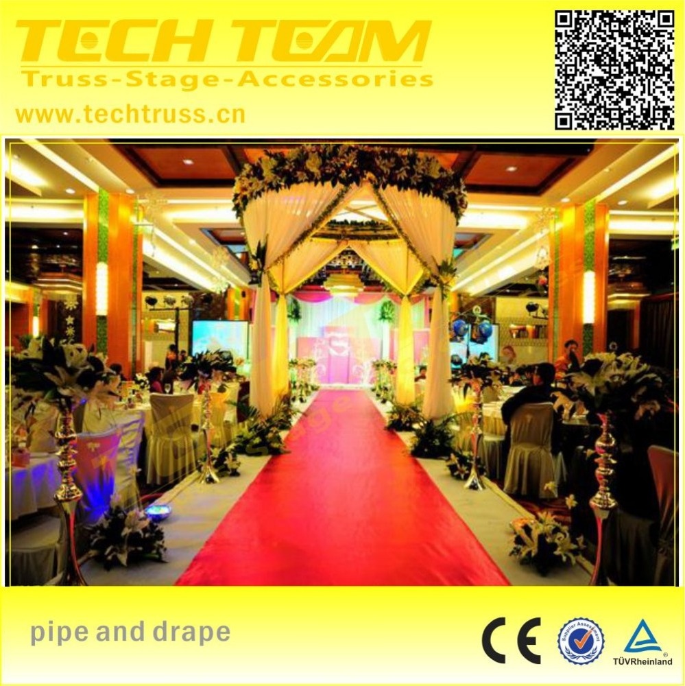 Aluminum telescopic pipe , backdrop pipe and drape for wedding ,used pipe and drape for sale