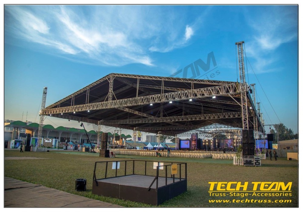 Outdoor Aluminum Stage Truss Roof Canopy Roof Truss With Pvc Truss Roofing