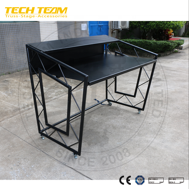 Mobile metal aluminum truss dj portable table dj truss booth DJ booth table