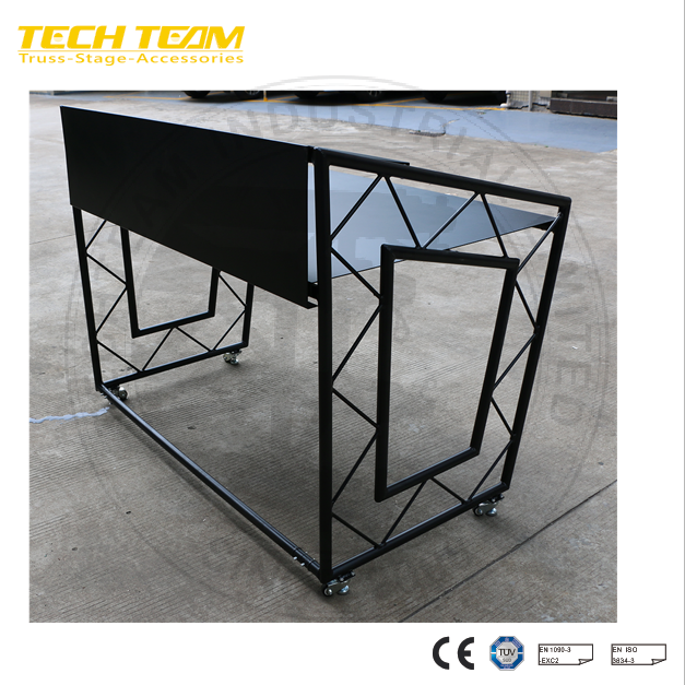 Mobile metal aluminum truss dj portable table dj truss booth DJ booth table