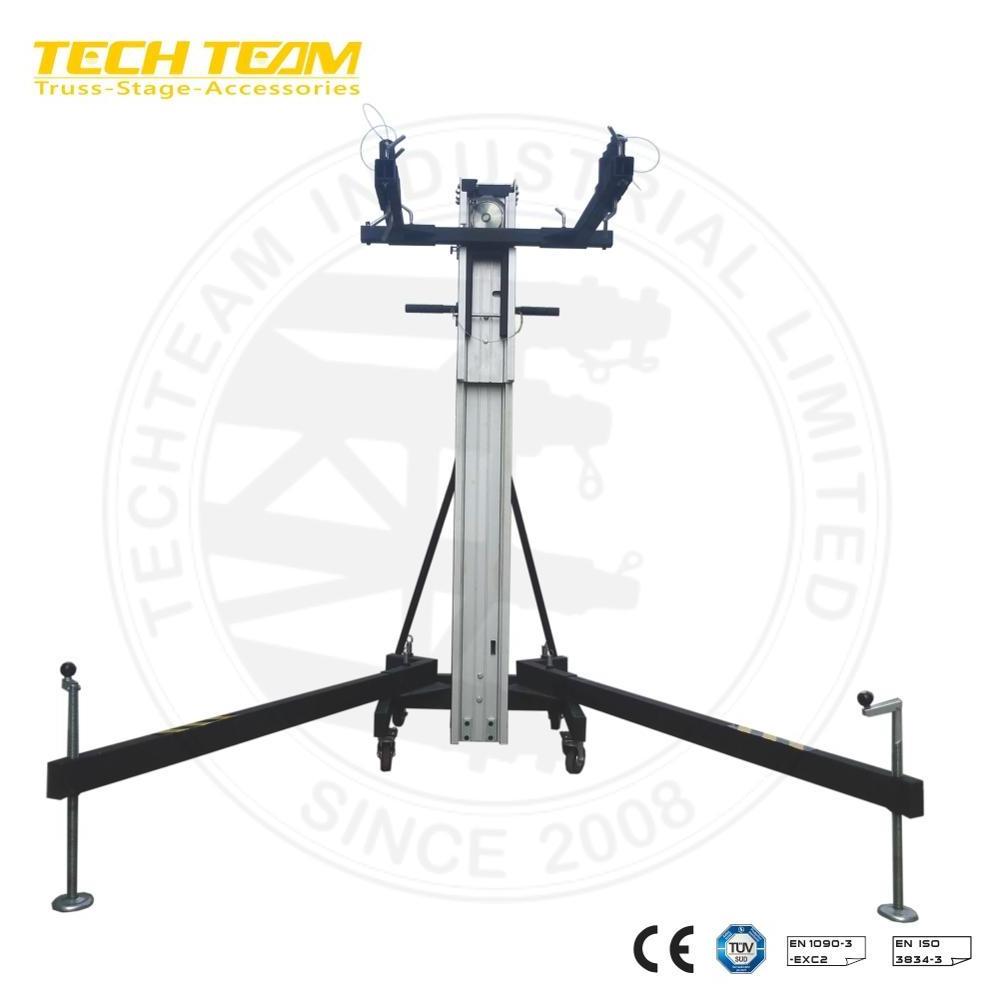 6.5M Load 350kg Portable Tower Lifter Crank Line Array Tower Lifting