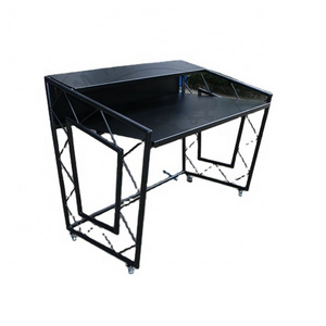 Mobile metal aluminum truss dj portable table dj truss booth DJ booth table