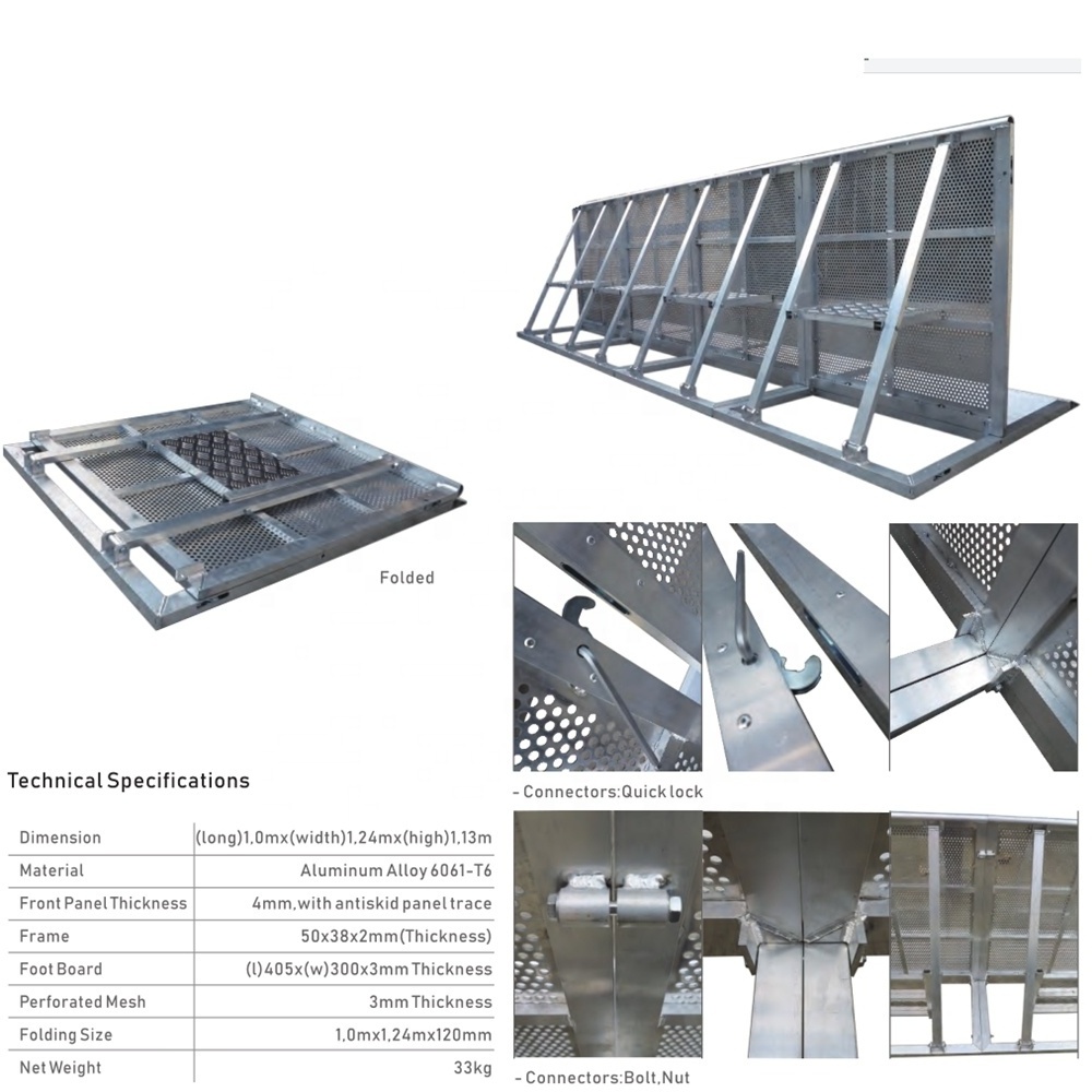 isolated crowd guardrail/access void barrier for concert,truss display,dj booth