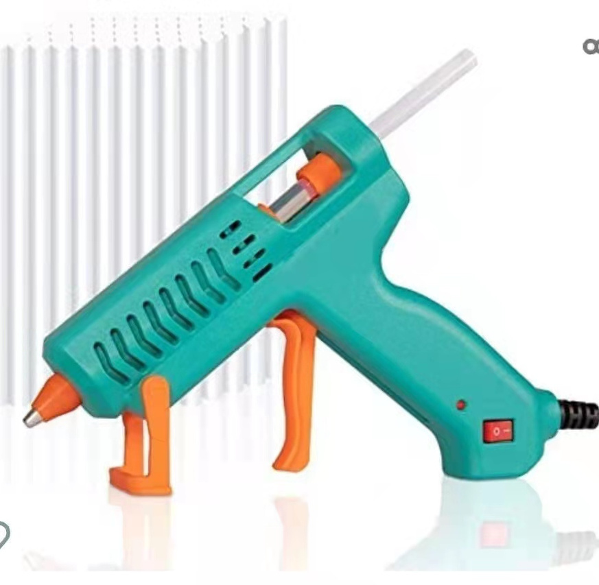 hot melt glue gun with plastic stand with glue sticks