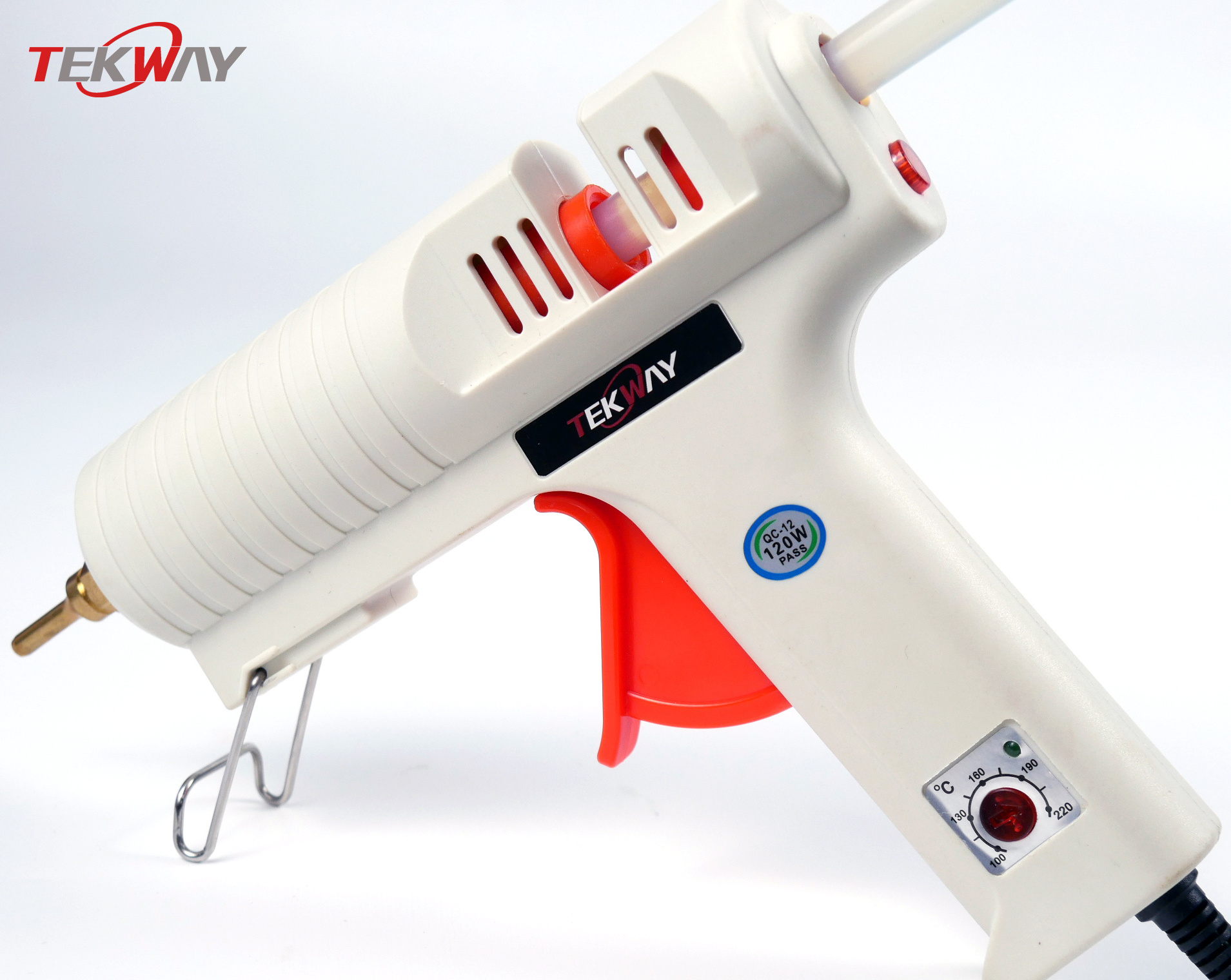 120W White Hot melt adjustable temperature glue gun  high quality use in Craft and DIY with 11mm glue sticks