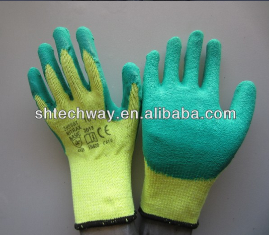 Philippines hot selling safety glue glove orange latex gloves glue gloves