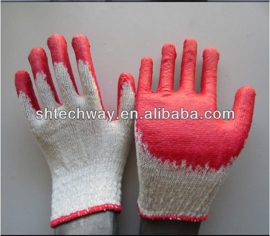 Philippines hot selling safety glue glove orange latex gloves glue gloves