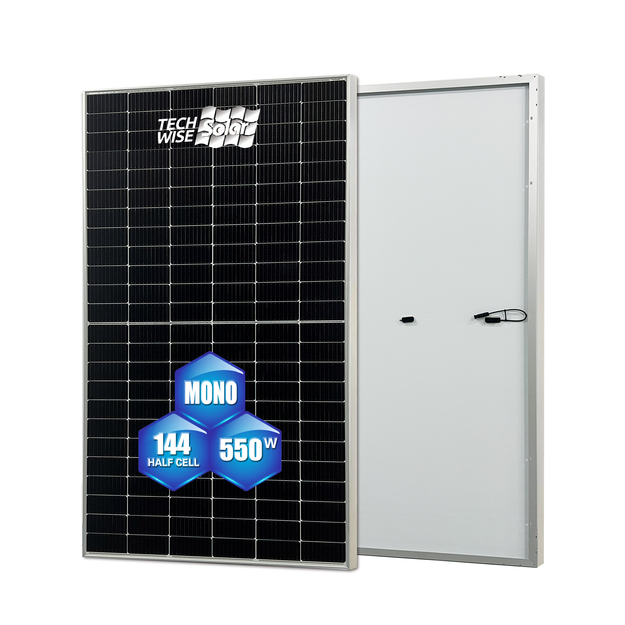 TechWise price 400w 450w 500w 540w 550w watt double glass monocrystalline mono pv power bifacial solar module solar panel