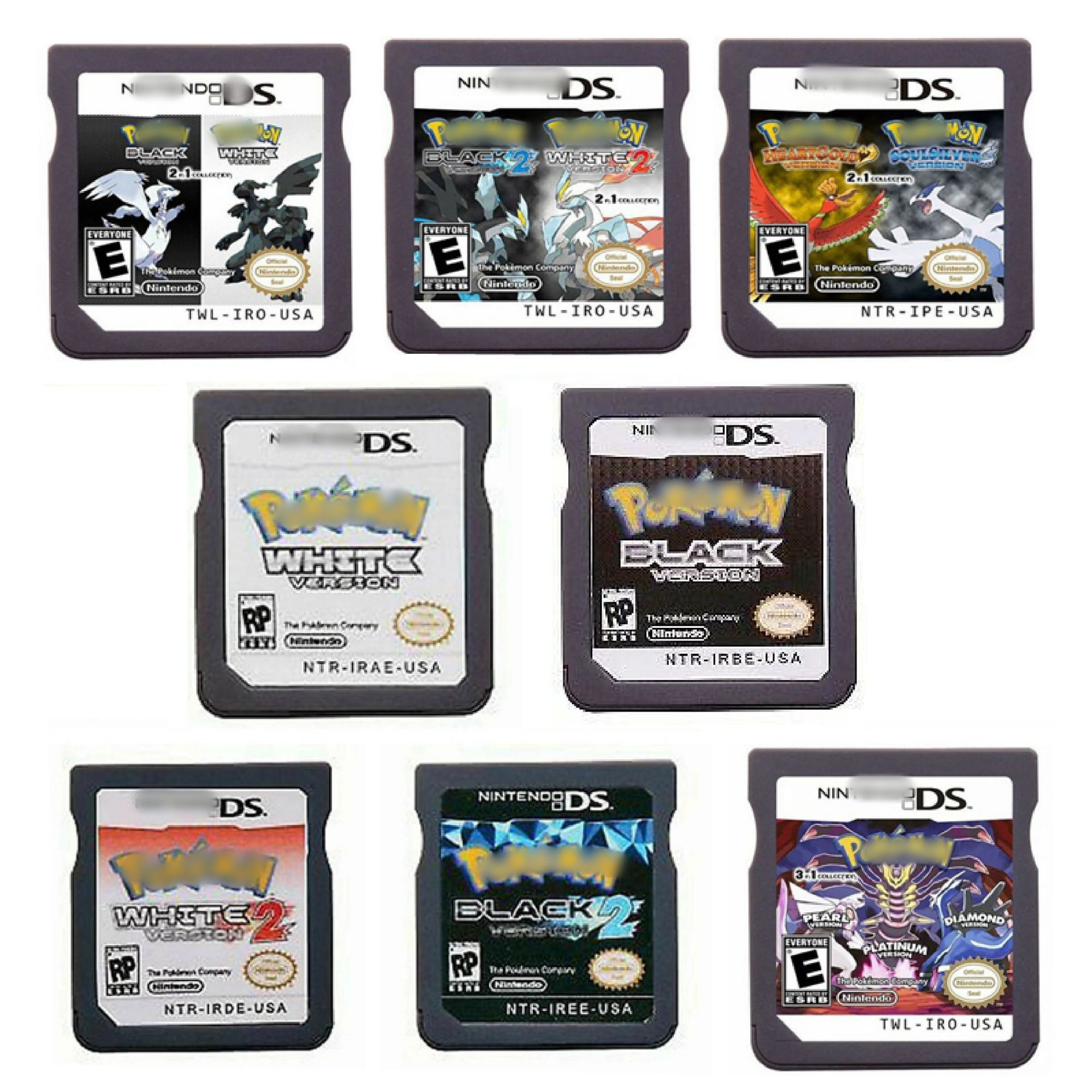 Wholesale High Quality for NDS NDSL Games Cartridge Retro Video GBA GBC N64 NDS Game Cards   USA / EUR Version Multi Games in 1