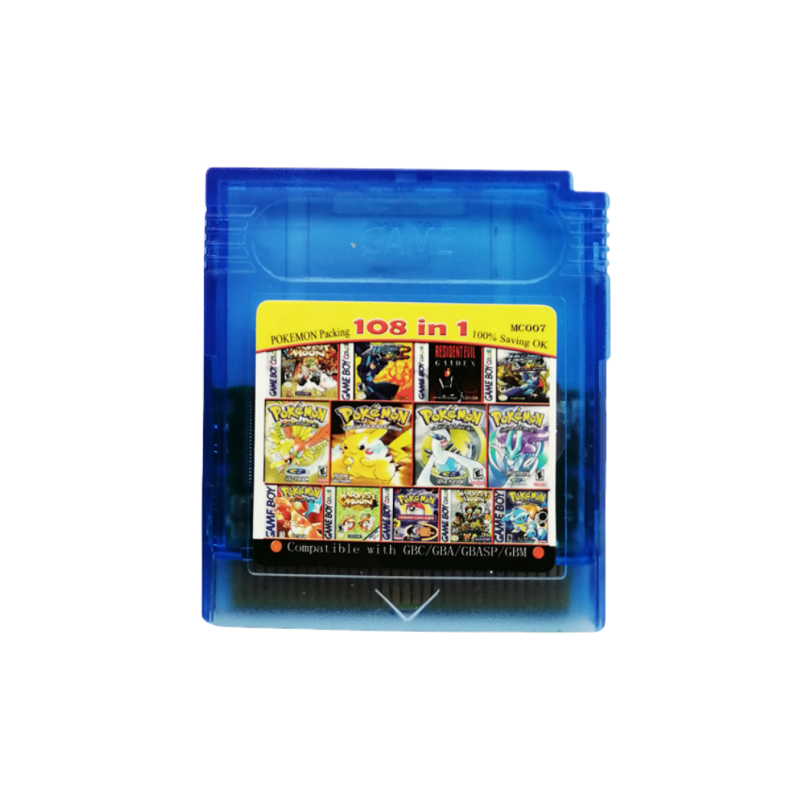 Best Seller Wholesale Classic Video Game Card 61 in 1 108 in 1 Retro Game Cartridges For Nintendo GBC GB