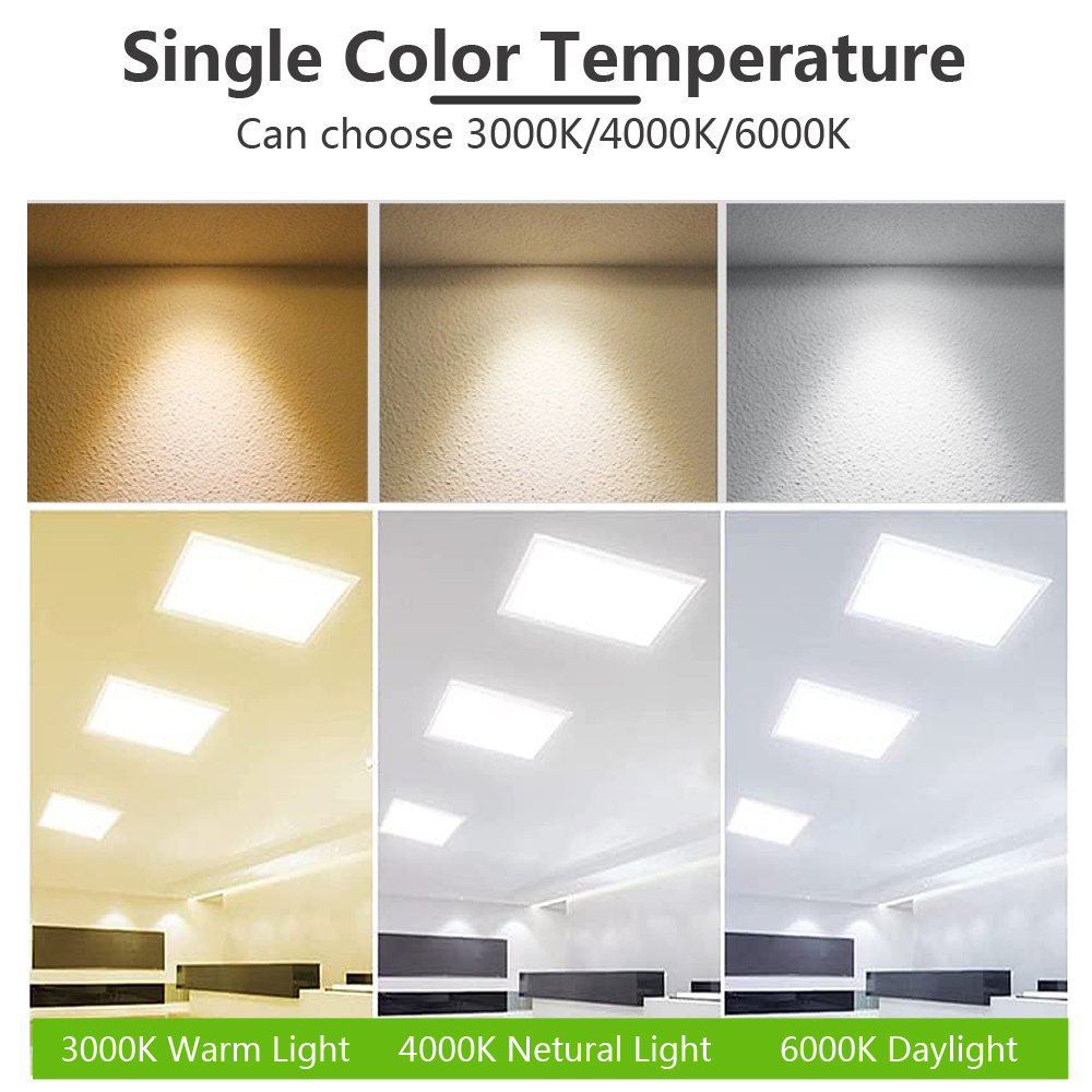 600x600 2x2FT 36W 48W 60W School Office Square Drop Back-Lit Ceiling Flat Led Panel Light Fixture