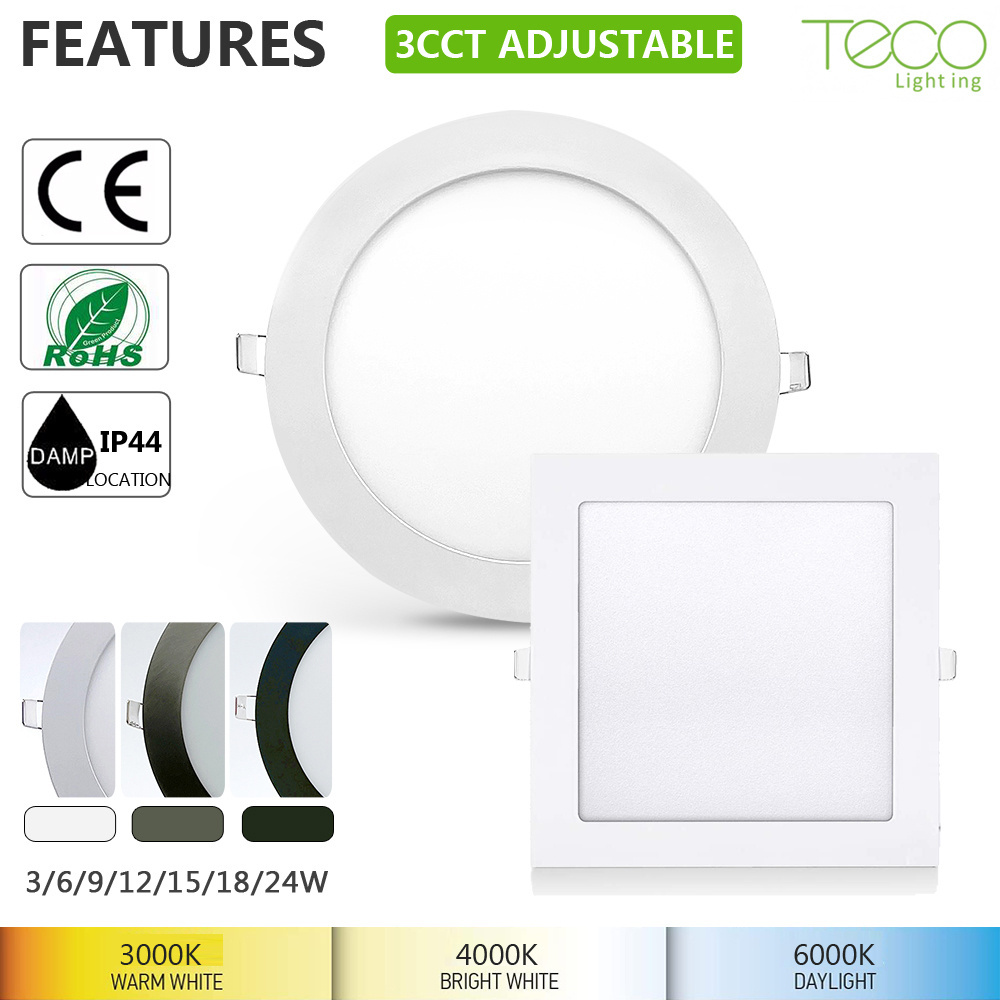 CE ROHS Hot Sale 4 Inch 3cct in 1 Dimmable Ultra Thin Round LED Panel Pot recessed ceiling Light