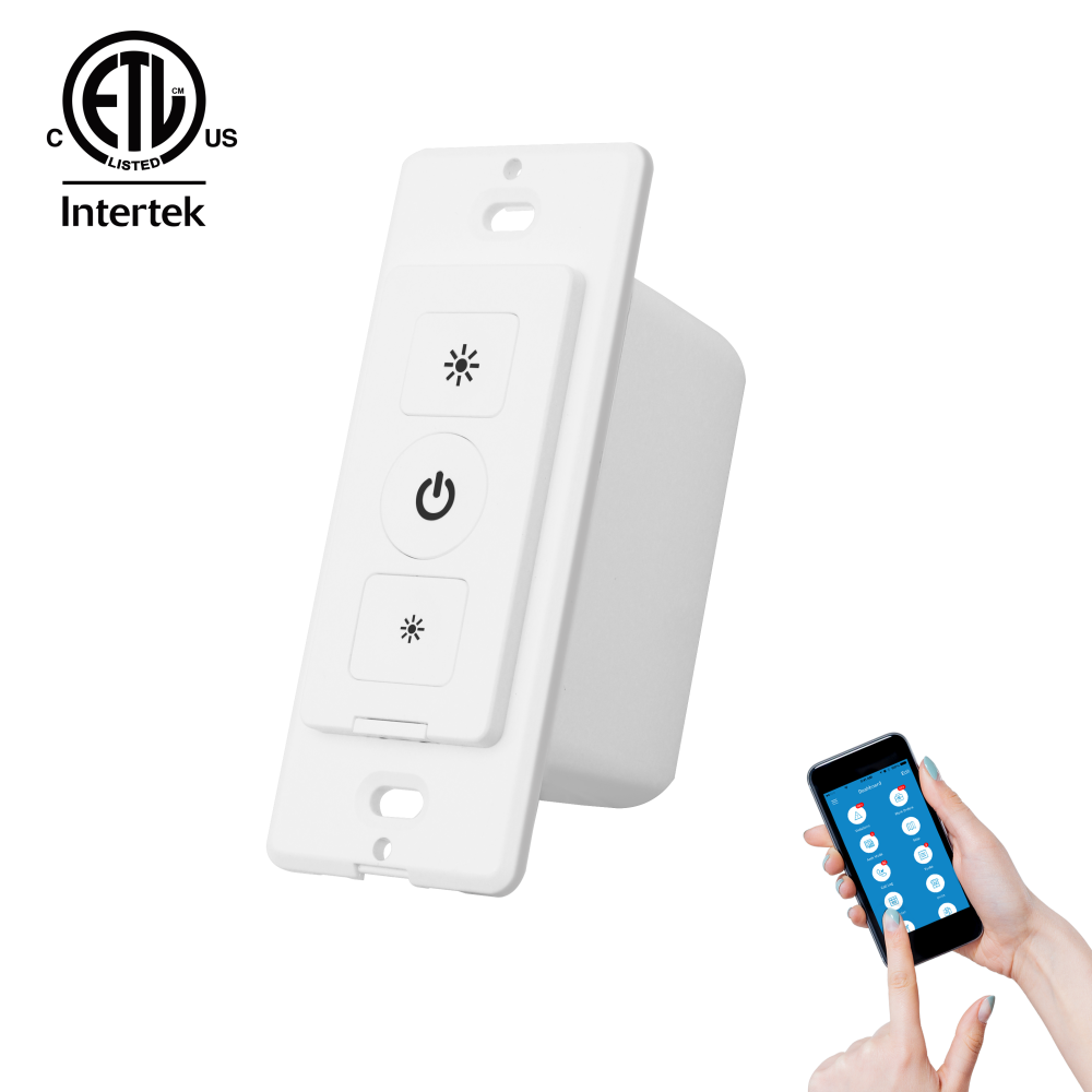 US ETL 120V Triac 0-10V TUYA APP Light Wall Switch Dimmer Wireless WIFI Smart Dimmer Switch for LED Lights