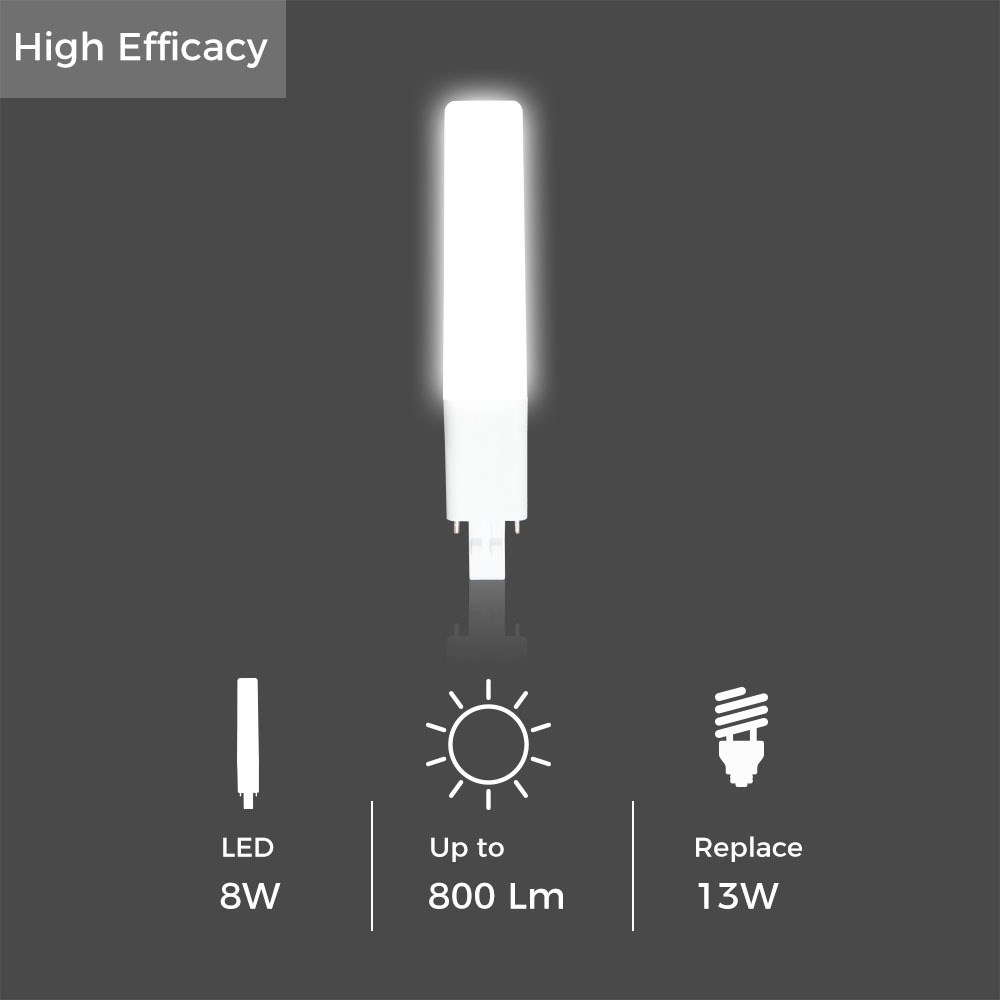 360 Degree Plug and Play 6W 8W  LED Stick GX23-2 pin Base LED Bulb Replacing 13W Blb