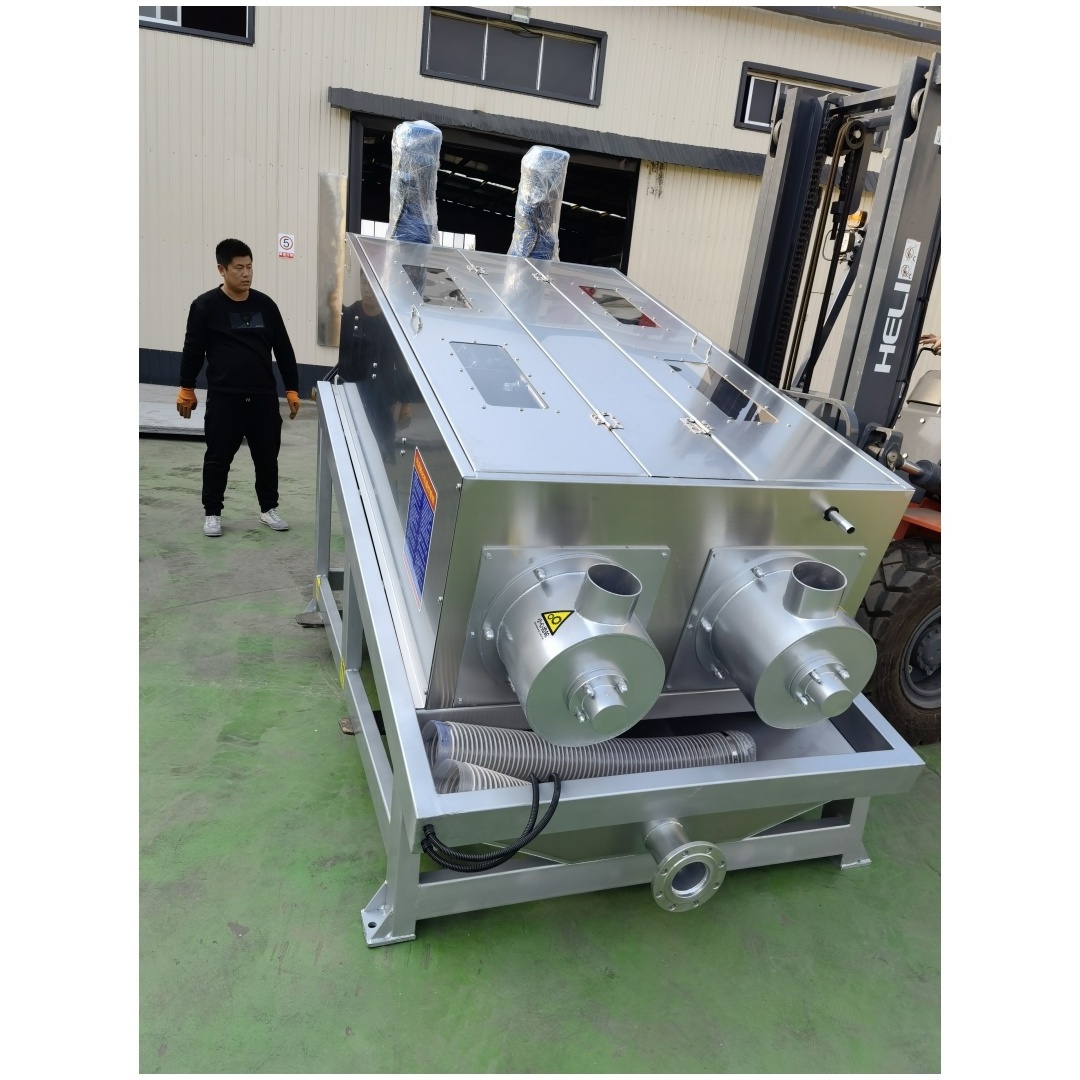 Municipal wastewater treatment plant dehydrator automatic sludge screw press dewatering machine