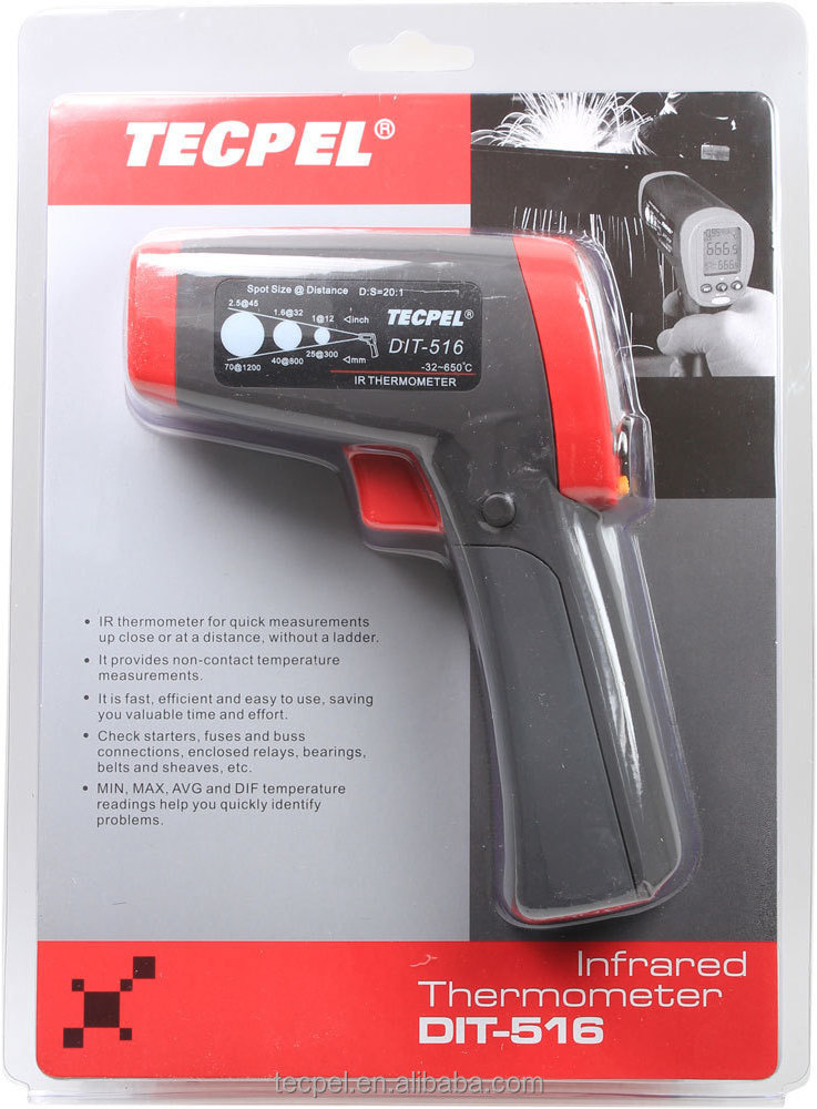 TECPEL DIT-516 Best Quality High Temperature Industrial Infrared Thermometer