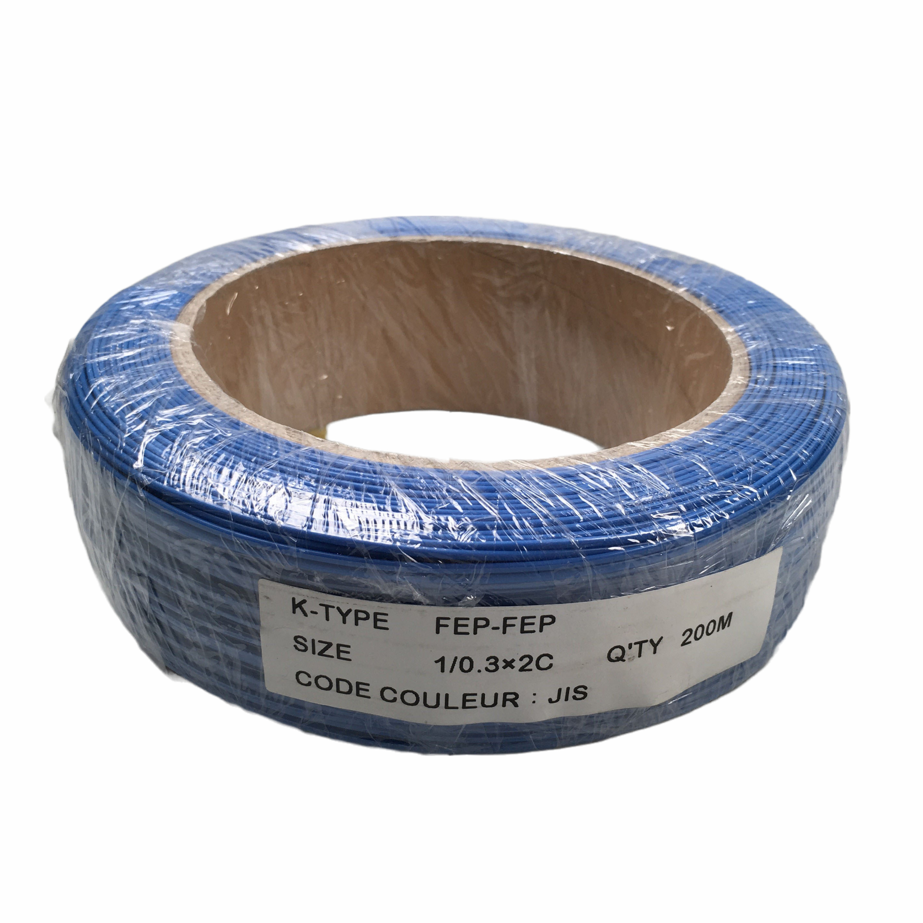 TECPEL TPK-01-200M Thermocouple  Sensor Type K blue  Bead wire  200 Meter Long