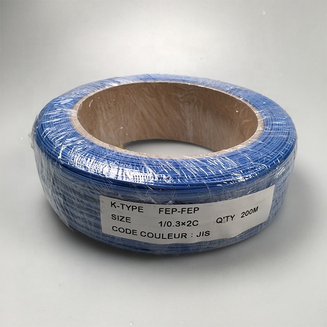 TECPEL TPK-01-200M Thermocouple  Sensor Type K blue  Bead wire  200 Meter Long