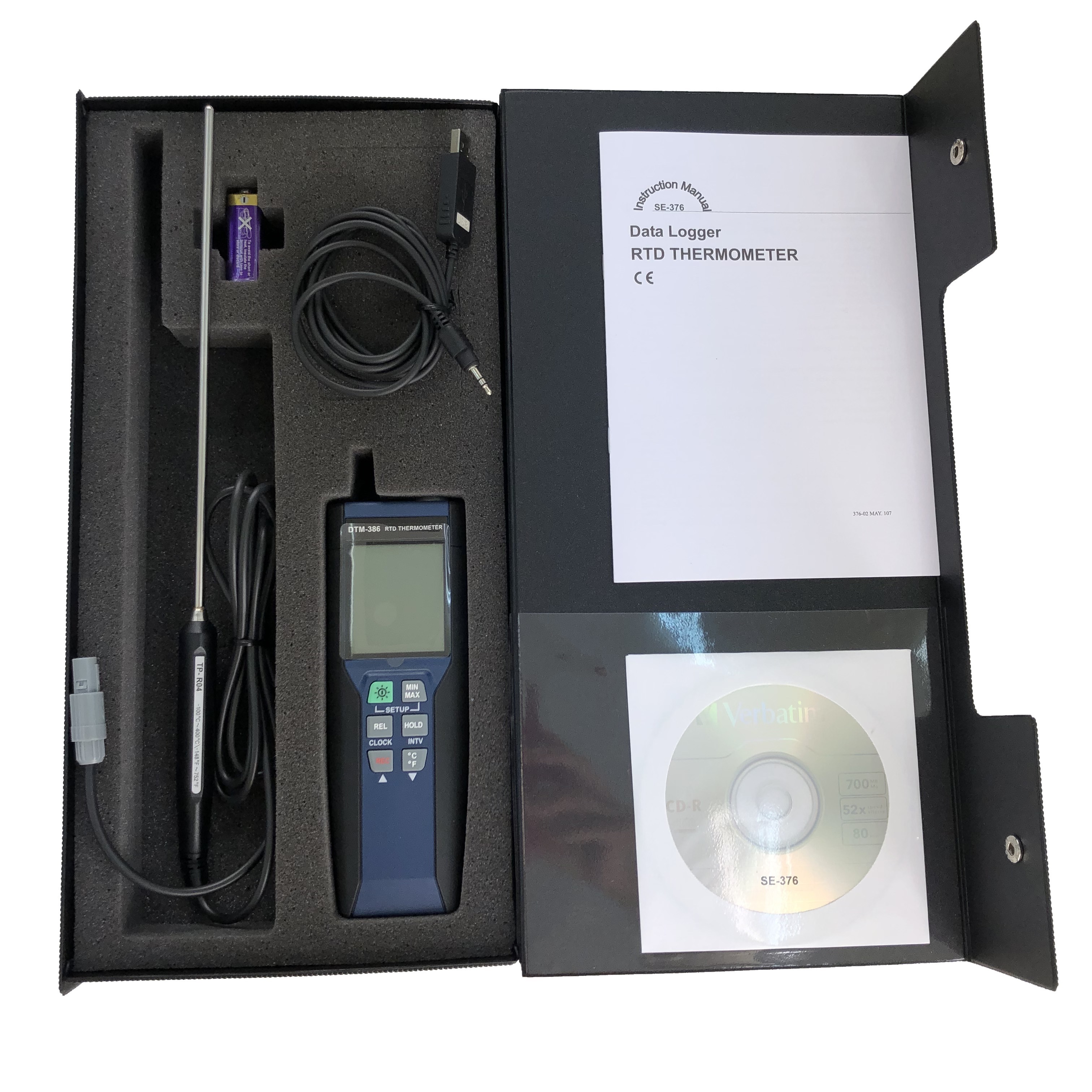 DTM-386  PT100   platinum resistance thermometer with USB Digital thermocouple temperature data logger