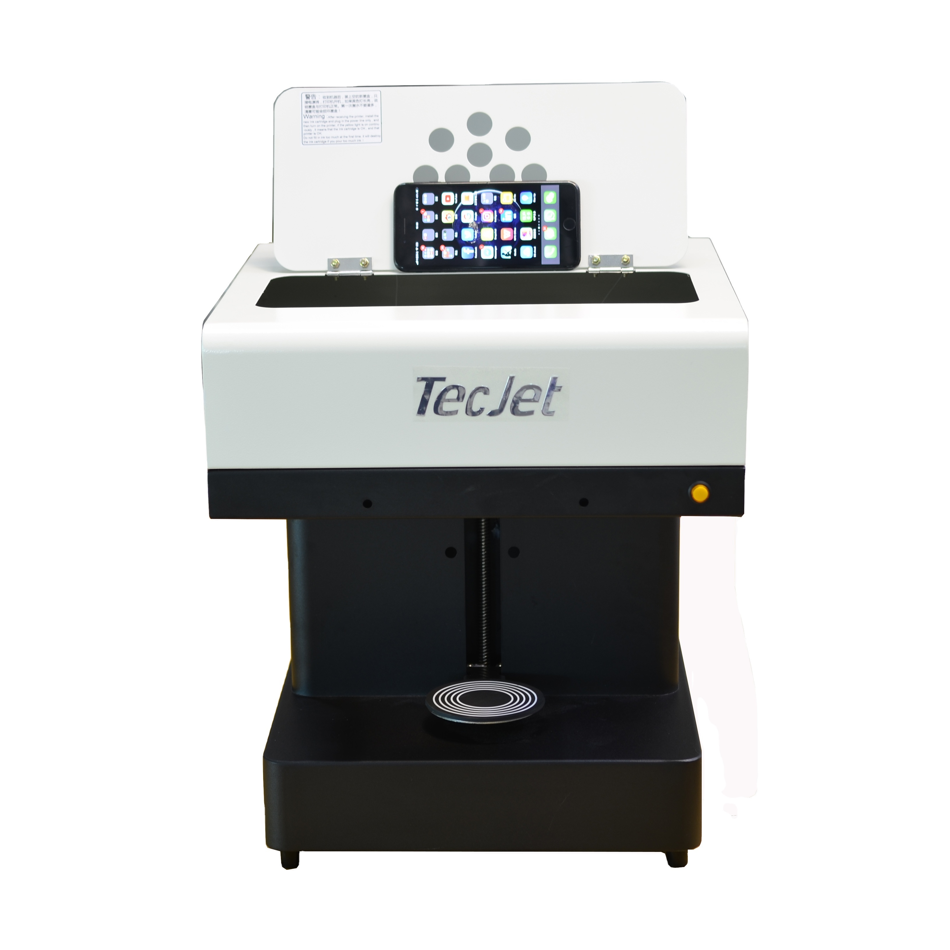 TECJET Automatic multicolor 3D Coffee Printer edible food printing machine