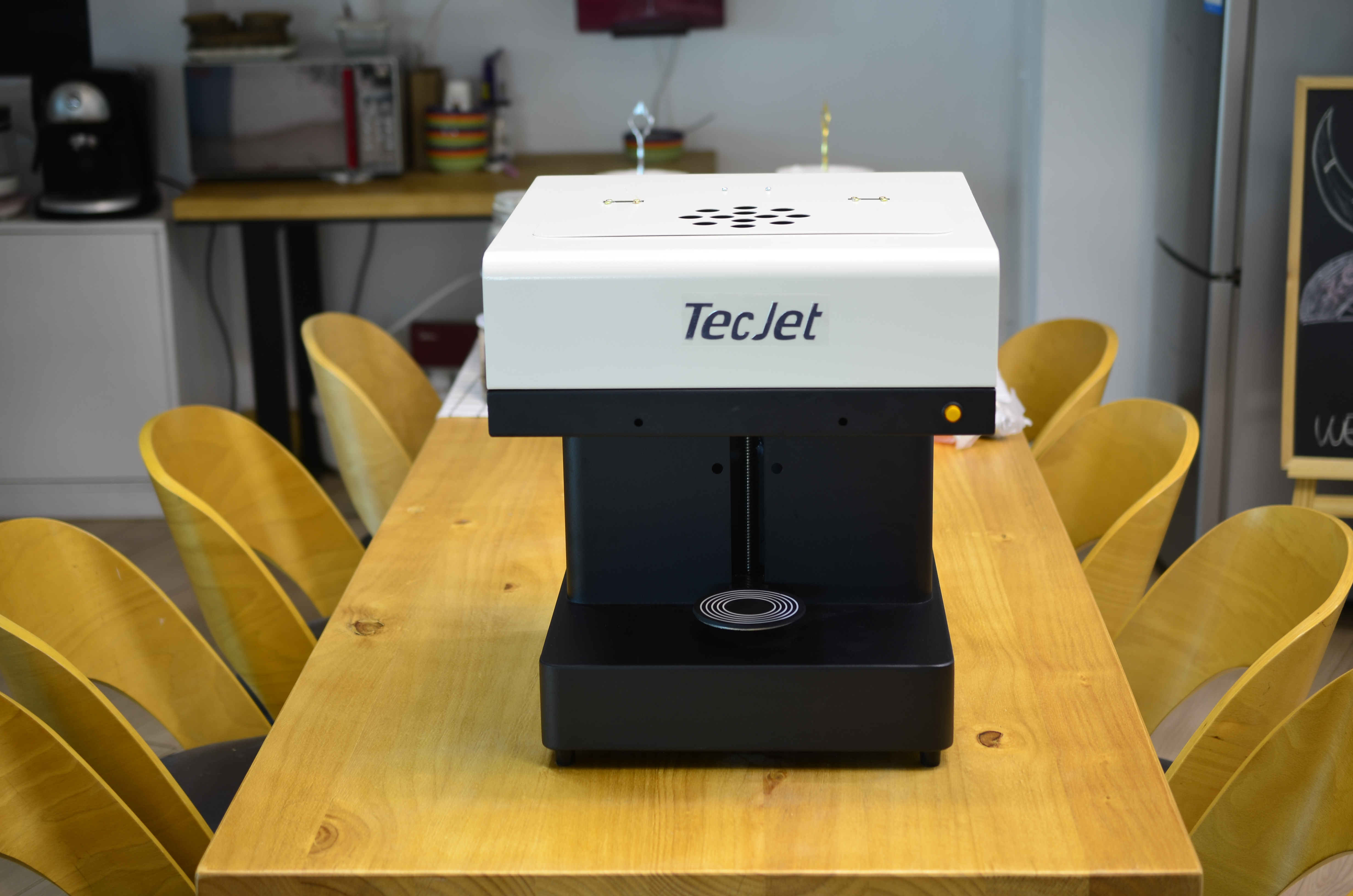 TECJET Automatic multicolor 3D Coffee Printer edible food printing machine