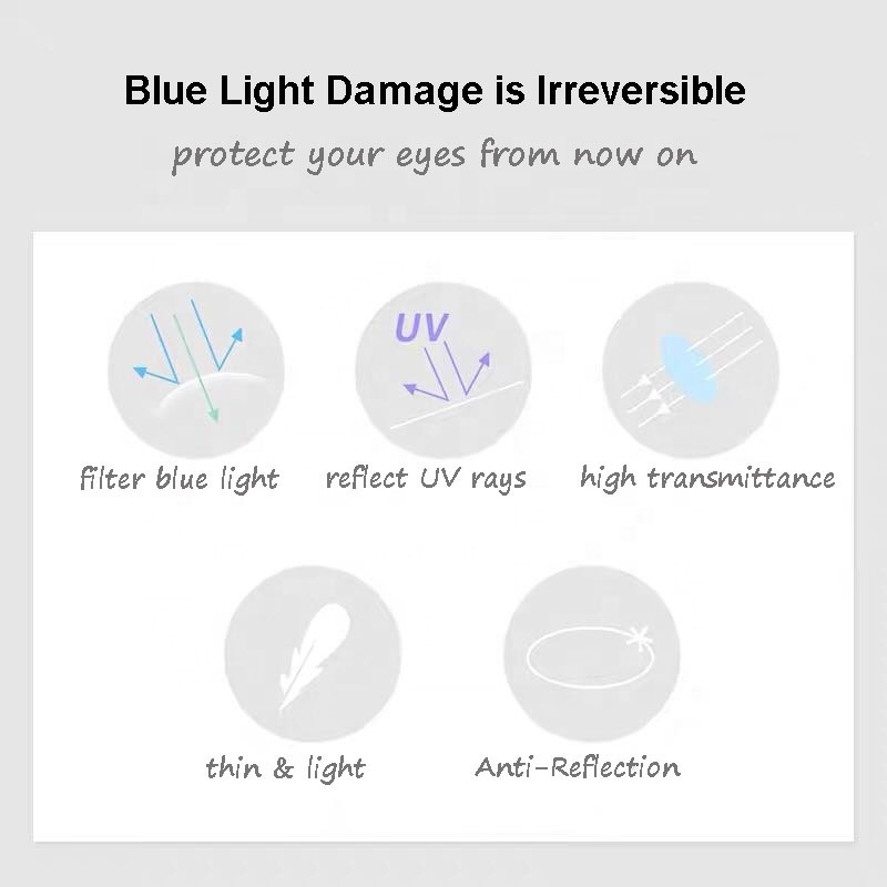 resin blue light single vision lenses optical for blue cut