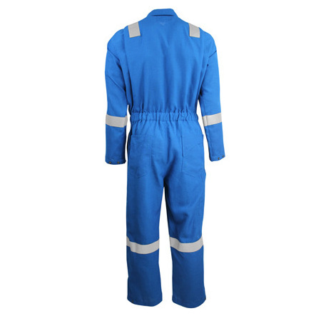 EN 11612 Flame Resistant and Antistatic Cotton Uniform Blue Safety Workwear FR Workwear for Industry