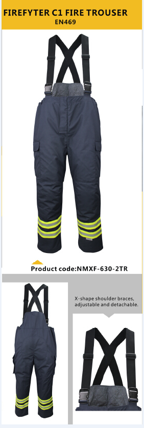 CE Certificate Fire Fighter Suit EN 469 New Clothing Blue Costume Fireman Customized Jacket Yellow Bag Pants