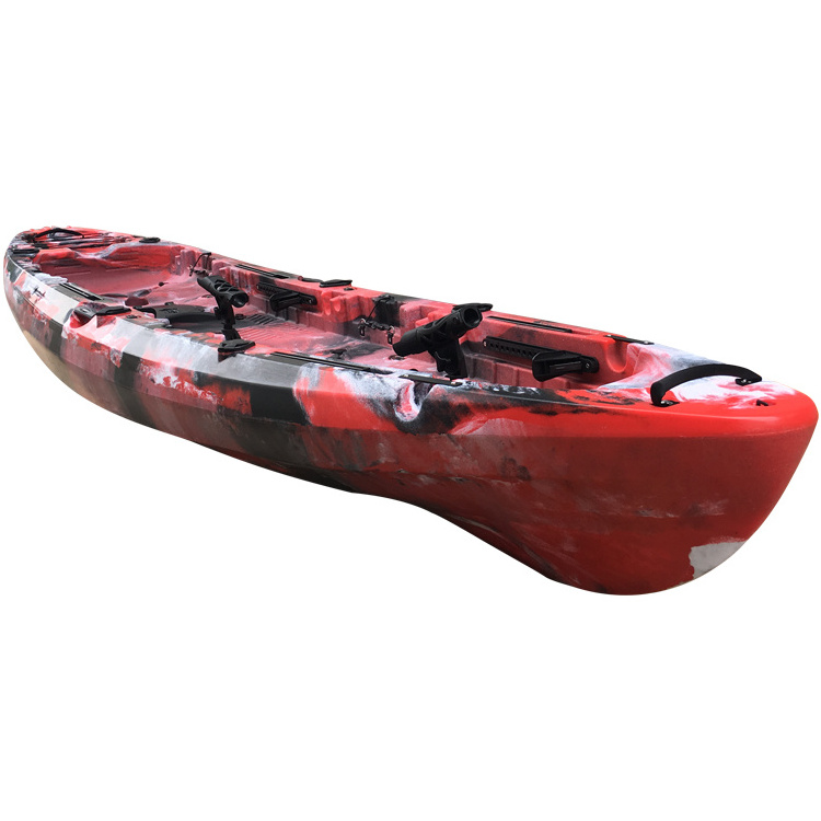 Double Seat Tandem kayak 2 person LLDPE plastic sit on top kayak with paddle for sale